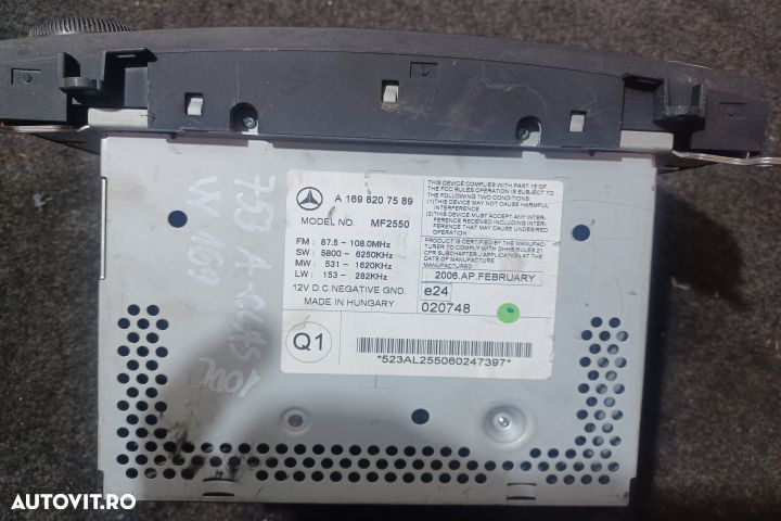 Radio cd A1698207589 MX1253 Mercedes-Benz A-Class W169 [2004 - 2008] - 4