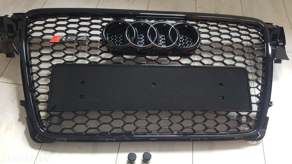 Grila-Fagure-RS4-Look-Audi-A4-B8-2008-2012-Neagra-Lucios-Premium-Noua - 2