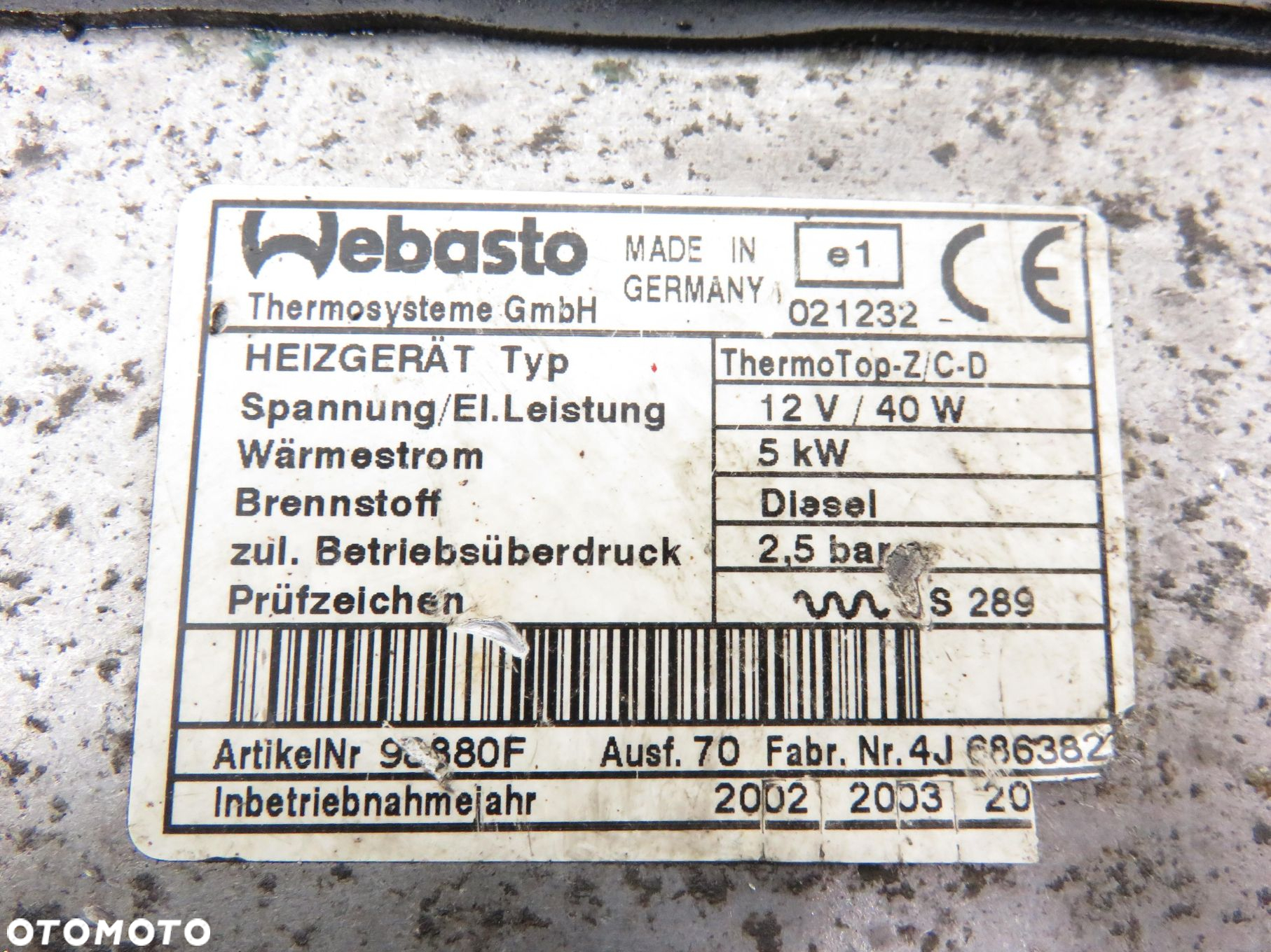 WEBASTO MAZDA 6 I 021232 66724A - 3