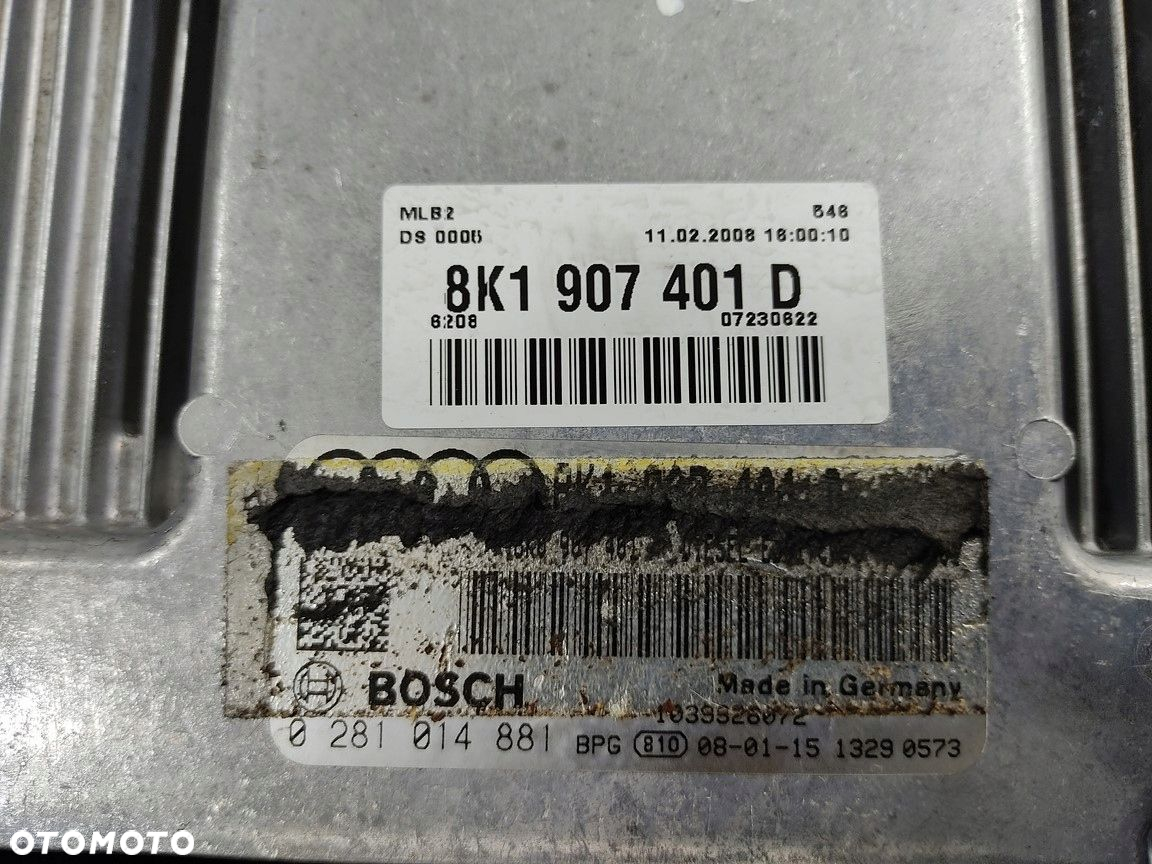 KOMPUTER STEROWNIK SILNIKA AUDI A4 B8 2.7 TDI 8K1907401D 0281014881 2008-13 - 4