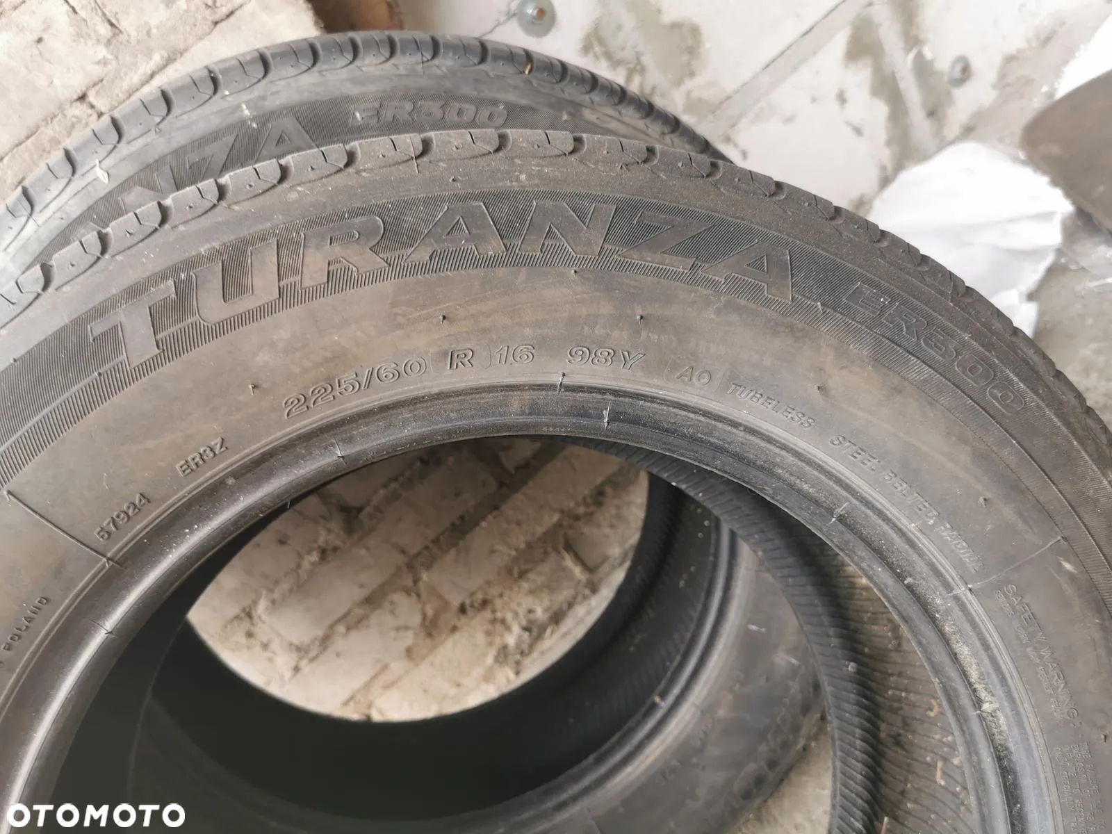 2X PARA OPONY LETNIE BRIGESTONE TURANZA ER300 225/60 R16 - 7