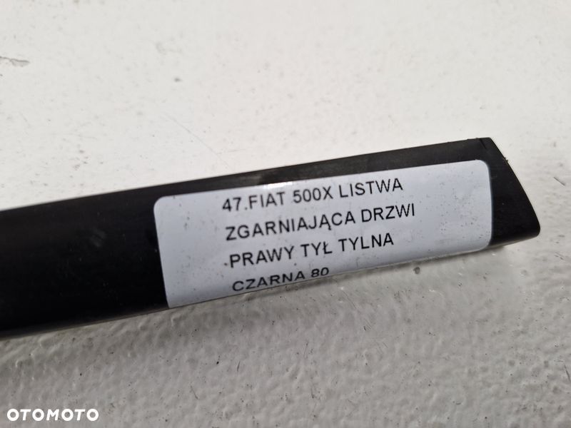 fiat 500x 500 x listwa zgarniająca drzwi prawy tył prawa tylna czarna - 4