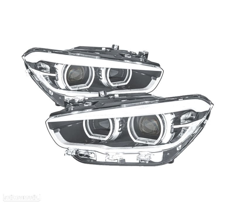 FAROIS FULL LED BMW F20 F21 15-19 FUNDO PRETO - 1