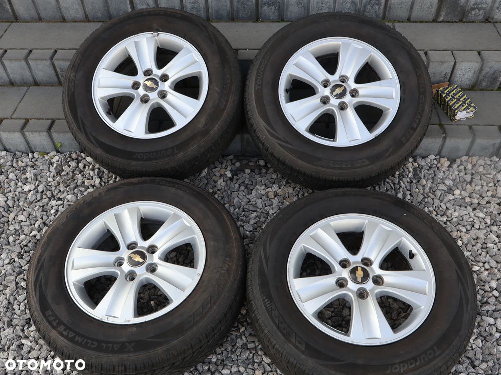 CHEVROLET CAPTIVA 06-11R KOŁA CAŁOROCZNE WIELOSEZONOWE 16" 5X115 OPONY 2023R FELGI ALIMINIOWE ORYGINAŁ 215 70 16