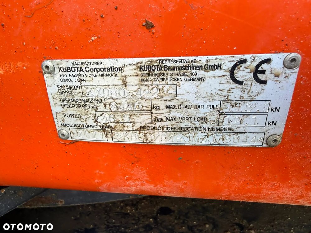 Kubota KX 080 - 4 alfa 2 - 10
