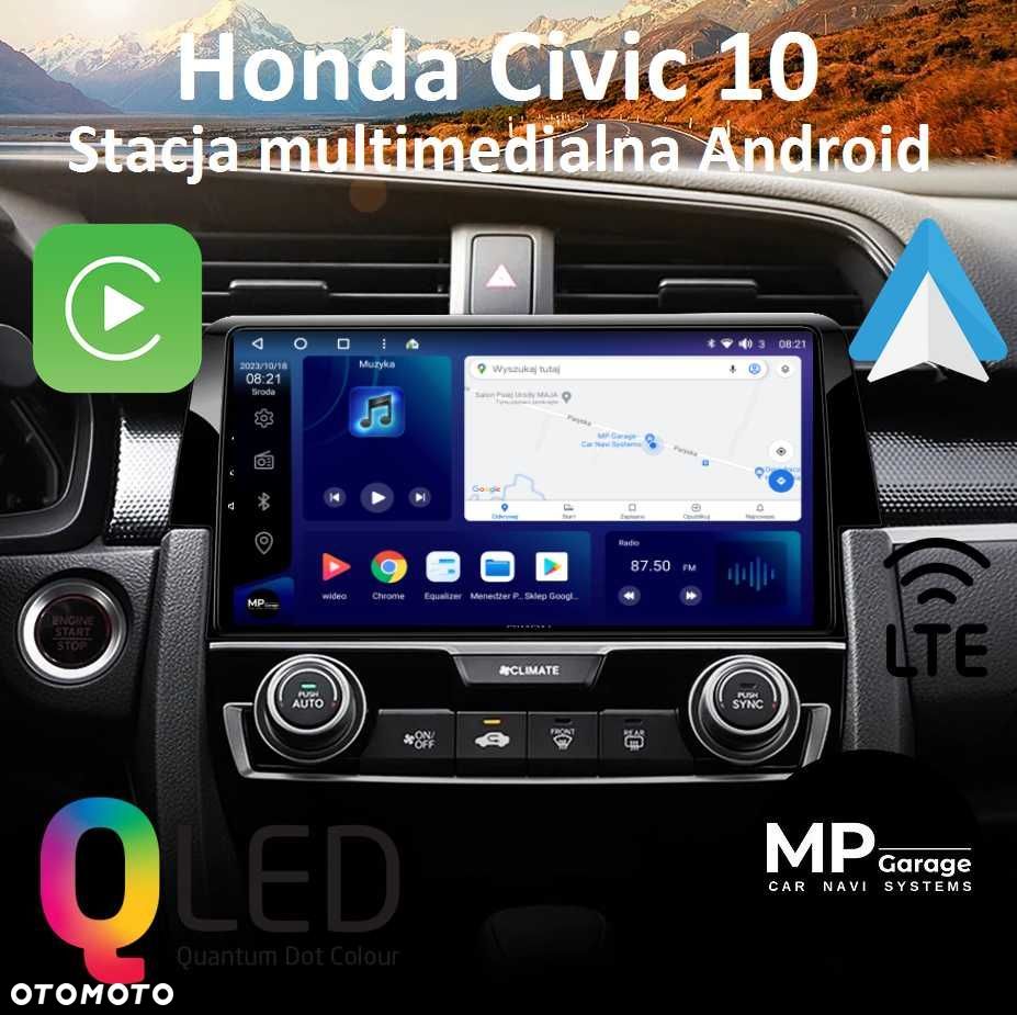 Radio Nawigacja Honda Civic X 10 Android11 CarPlay/AA Qled 4G Montaż - 1