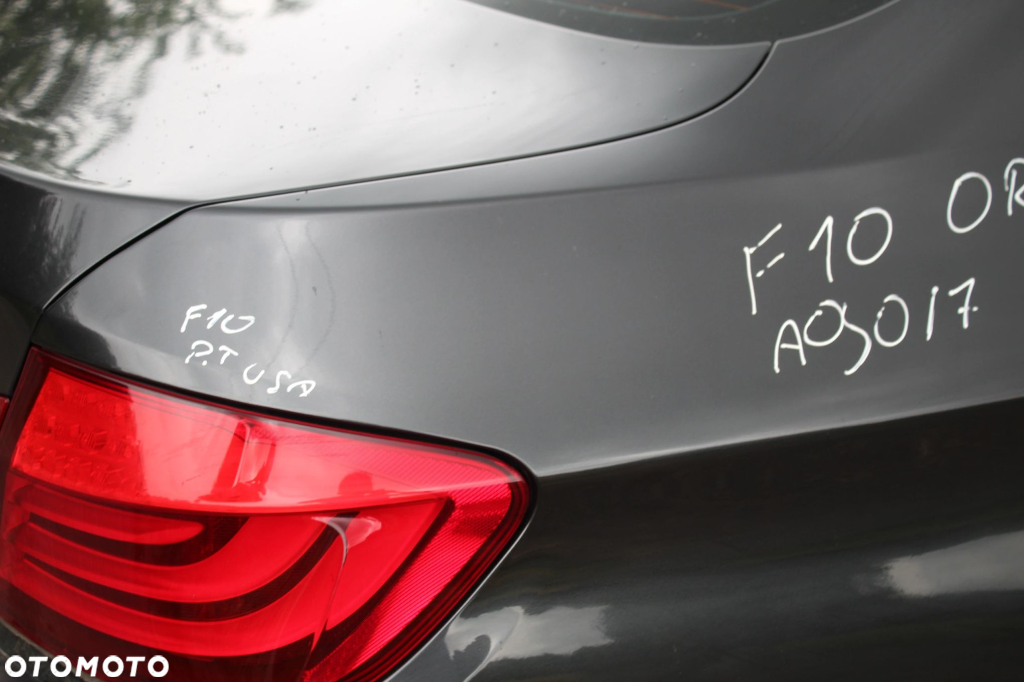 ĆWIARTKA BŁOTNIK PRAWY TYŁ BMW F10 SEDAN A90 SOPHISTOGRAU ORG LAKIER - 2