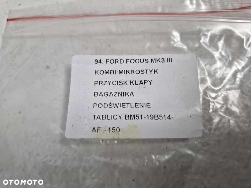 focus 3 mk3 kombi mikrostyk klapy bagażnika podświetlenie tablicy bm51-19b514-af - 8