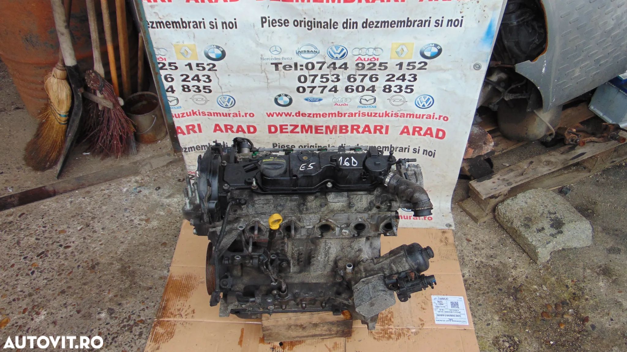 Motor ford Focus 1.6 euro 5 Fiesta C Max Tourneo connect Peugeot partner  508 citroen c3 c4 c5 cv1q - 1