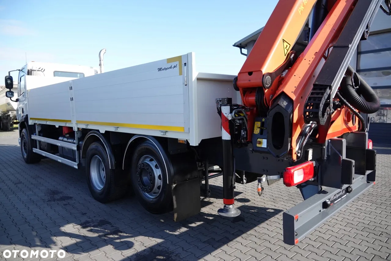 DAF CF 370 / 6x2 / SKRZYNIOWY - paka: 6,4 m / + HDS PALFINGER PK 18002 - max 6 000 kg / PILOT / EURO 6 / OŚ PODNOSZONA - 15