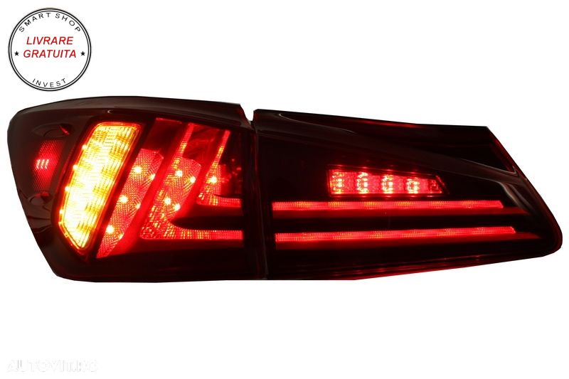 Stopuri LED LEXUS IS XE20 (2005-2012) Light Bar Facelift New XE30 Design Rosu Clar- livrare gratuita - 6