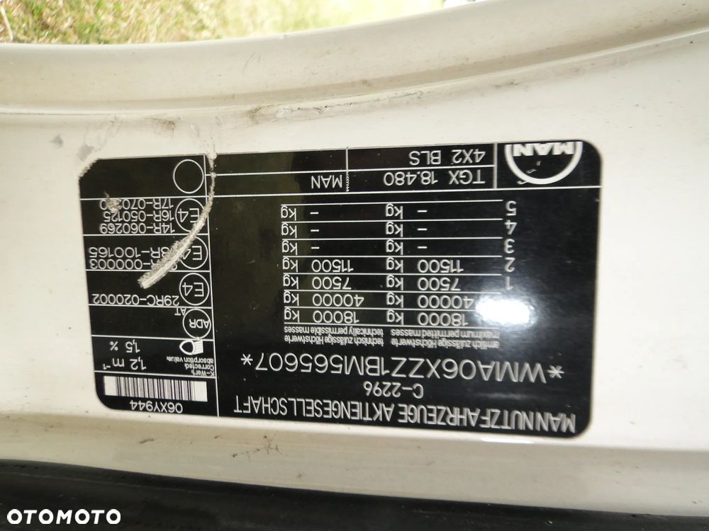 MAN TGX I XXL 18.480 KABINA SPOILERY KOMPLETNA 07-12r EUROPA - 28