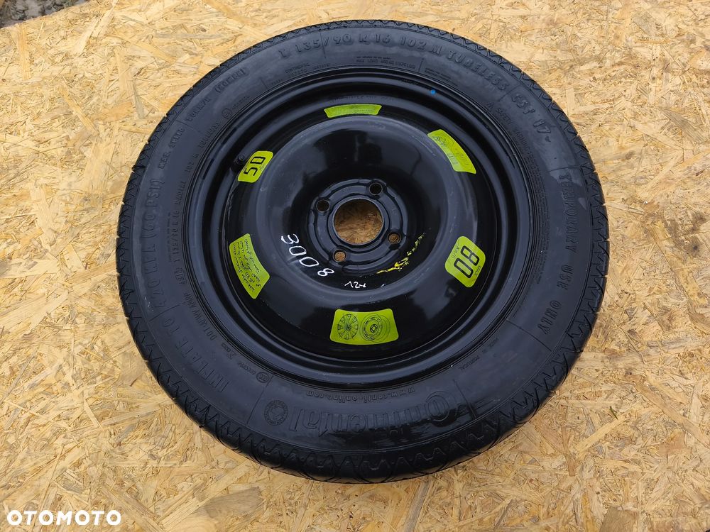 KOŁO DOJAZDOWE ZAPASOWE PEUGEOT 3008 I CITROEN C4 PICASSO 16 CALI 4X108 - 2
