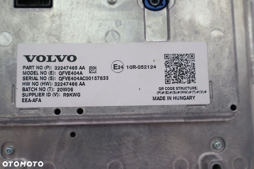 VOLVO V60 II EKRAN WYŚWIETLACZ 32247465AA - 6