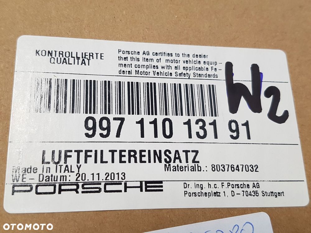 porsche 911 gt3 rs wkład filtr powietrza stożek 99711013191 bmc air filter - 6