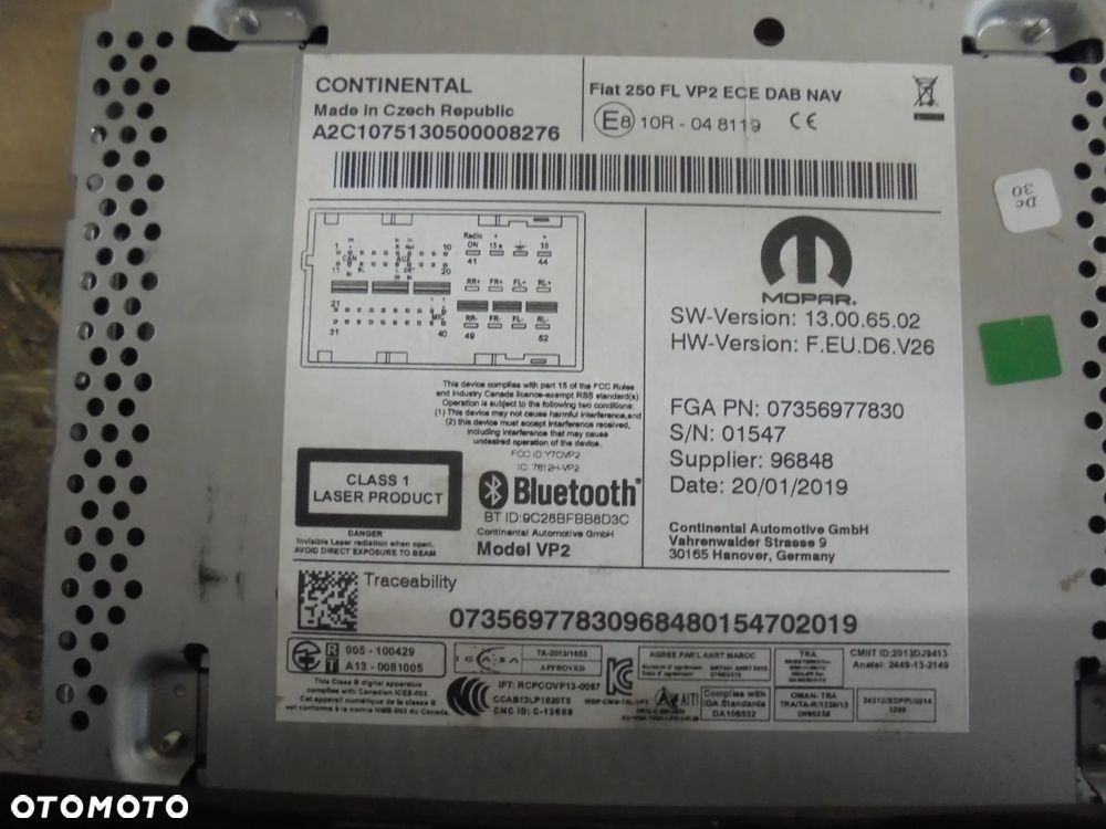 7356977830 RADIO FIAT DUCATO 2012- DOTYKOWE - 2