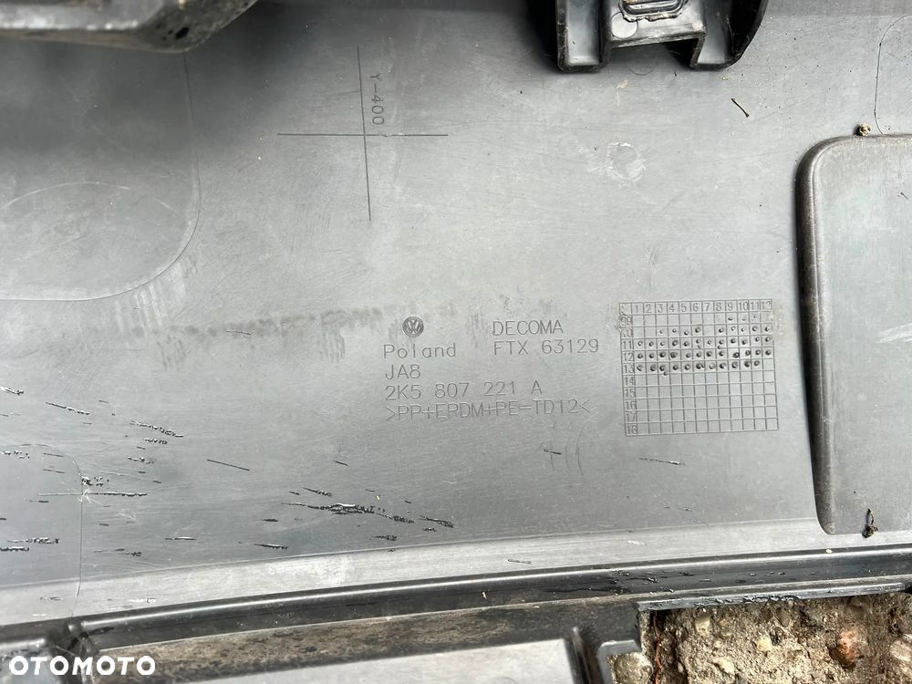 VW CADDY 2K5 10-15 zderzak przedni przód 2K5 807 221 A - 2