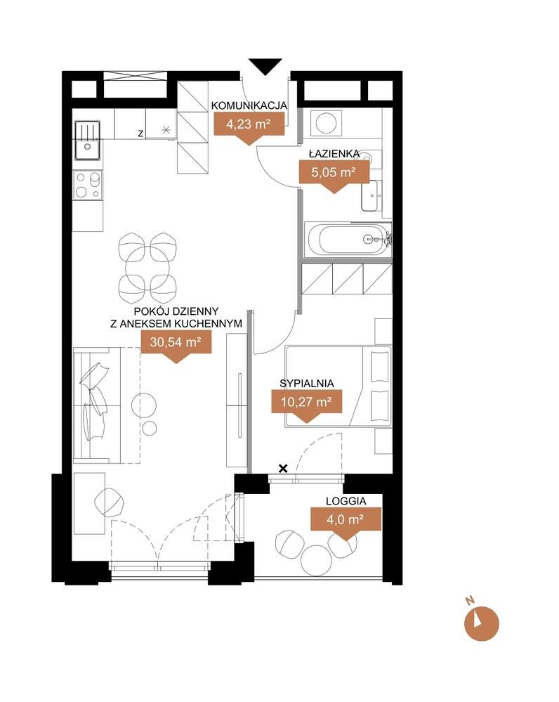 Do wynajęcia 2 pokoje mieszkanie 50m2, Kraków ul. Wita Stwosza