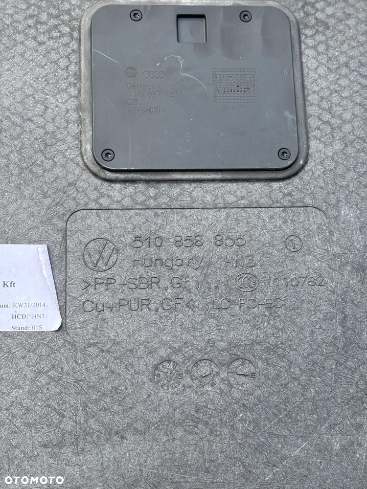 Vw Golf vII sportsvan podłoga bagażnika wykładzina 510858855 - 3