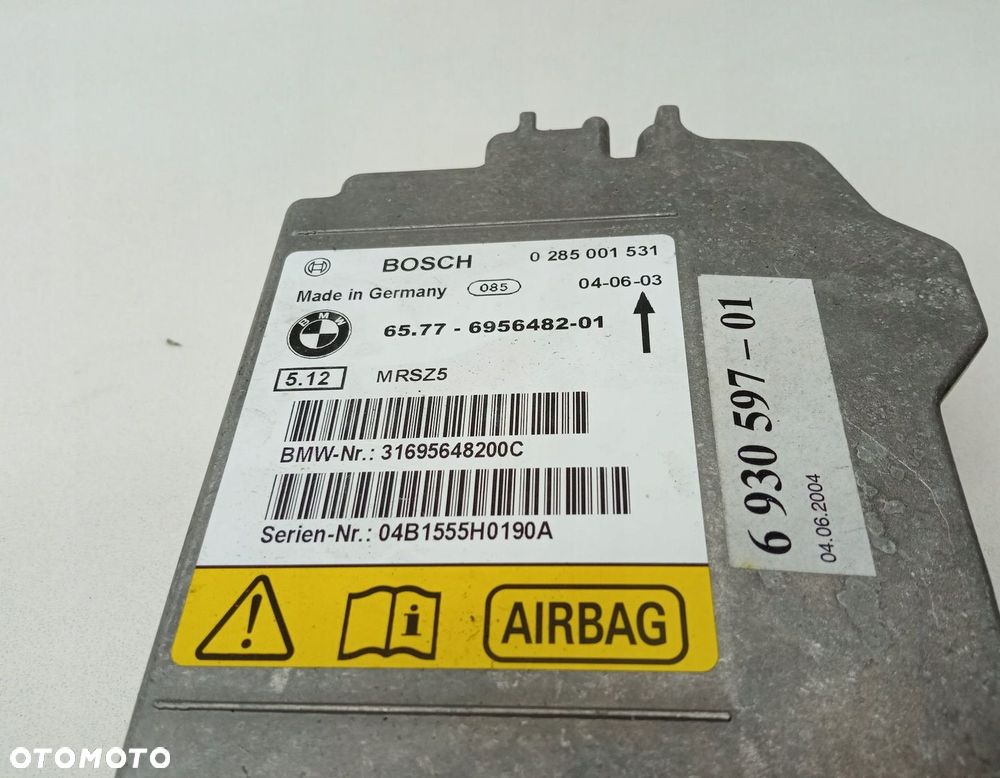 MODUŁ AIRBAG BMW SERIA 1 E87 E81 6956482 - 2