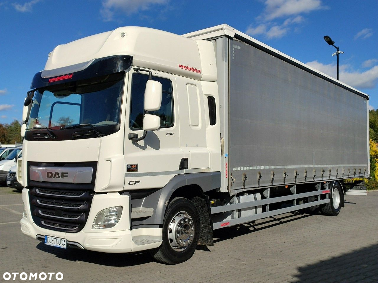 DAF CF 290 E6 Firana Tył Drzwi Dach Podnoszony / Zsuwany Długi 9.30m - 3