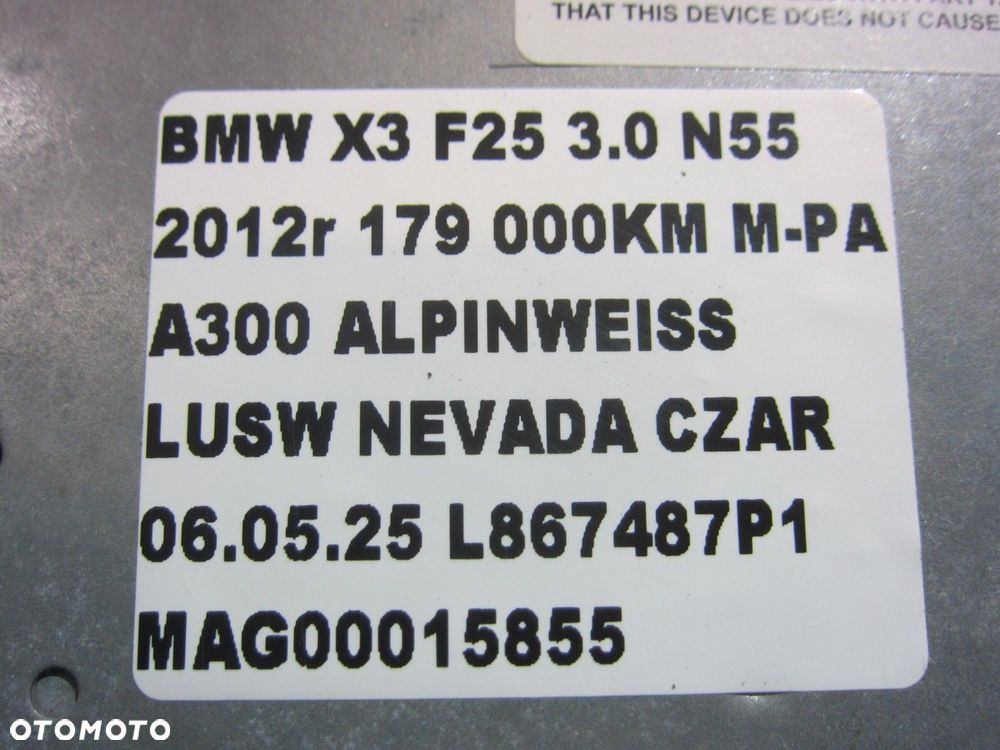 BMW X3 F25 F07 MODUŁ CZYTNIK NAWIGACJI 9289257 65129289257 9220070 KABLE - 8