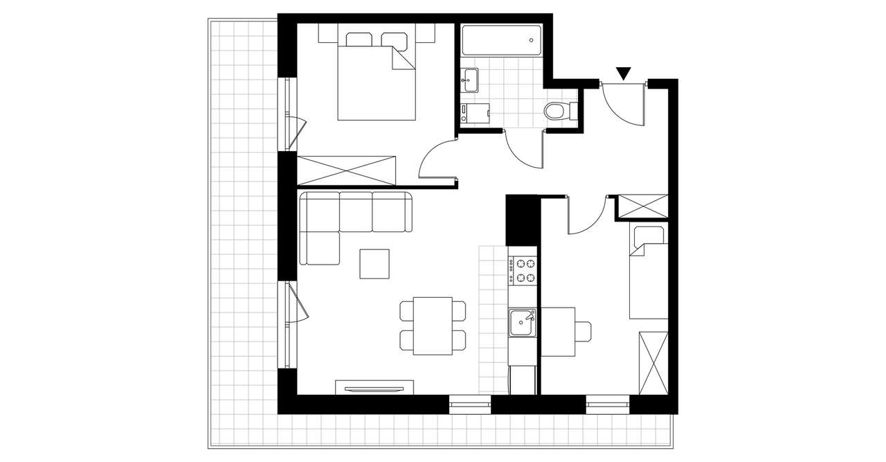 3-pokojowe mieszkanie 51m2 + balkon Bezpośrednio - Pełny obrazek: 4/12