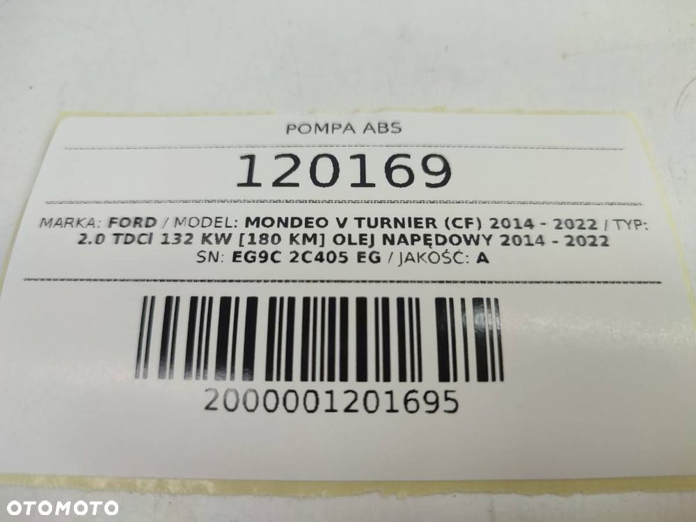 POMPA HAMULCOWA ABS FORD MONDEO MK5 V 2,0 TDCI EG9C-2C405-EG - 8
