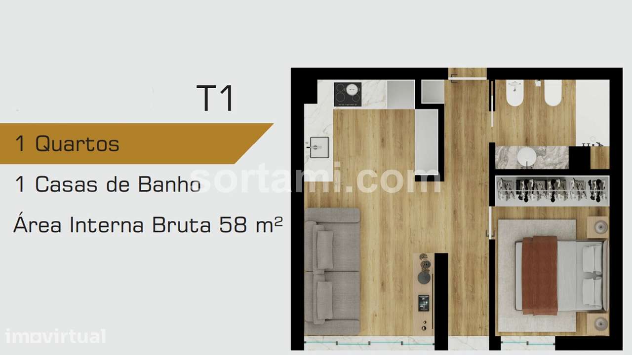 Apartamento T1 Venda em Quarteira,Loulé - Grande imagem: 4/8