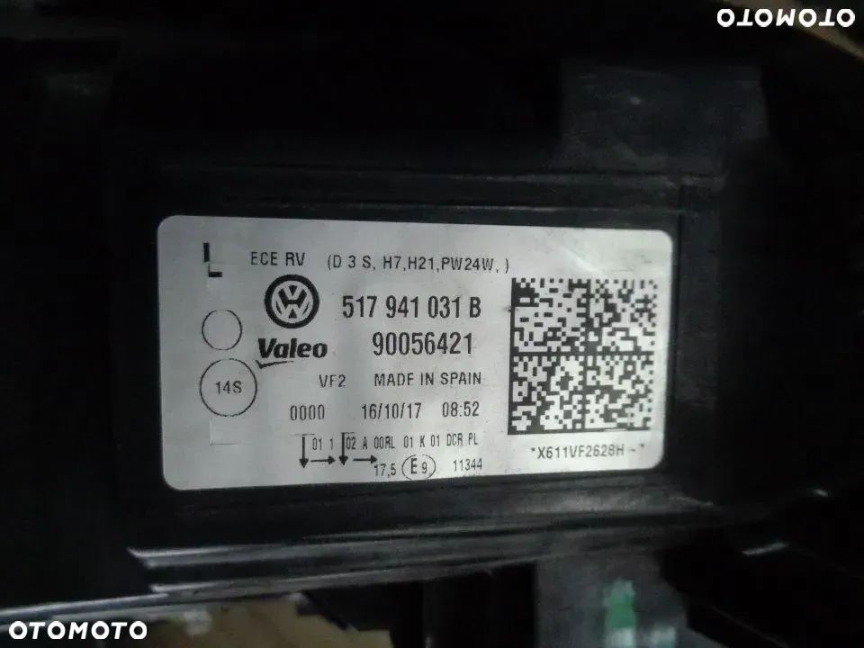 VW GOLF SPORTSVAN LAMPA PRZÓD LEWA EUROPA 517941031B - 4