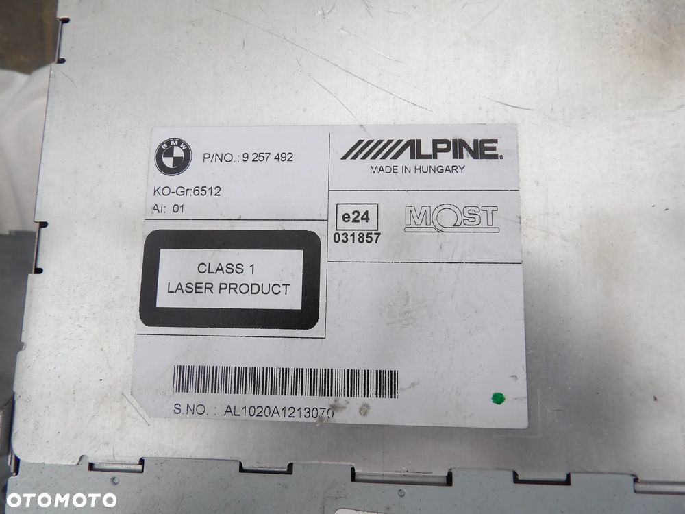 BMW RADIO CD,DVD, -F10,F11 - 9257492 - 1