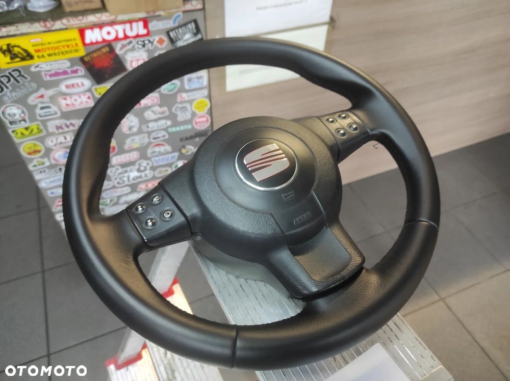 KIEROWNICA SKÓRZANA MULTIFUNKCJA SEAT LEON 2 ALTEA TOLEDO 3 ALTEA XL CAŁA WYSYŁKA !!!!! - 4