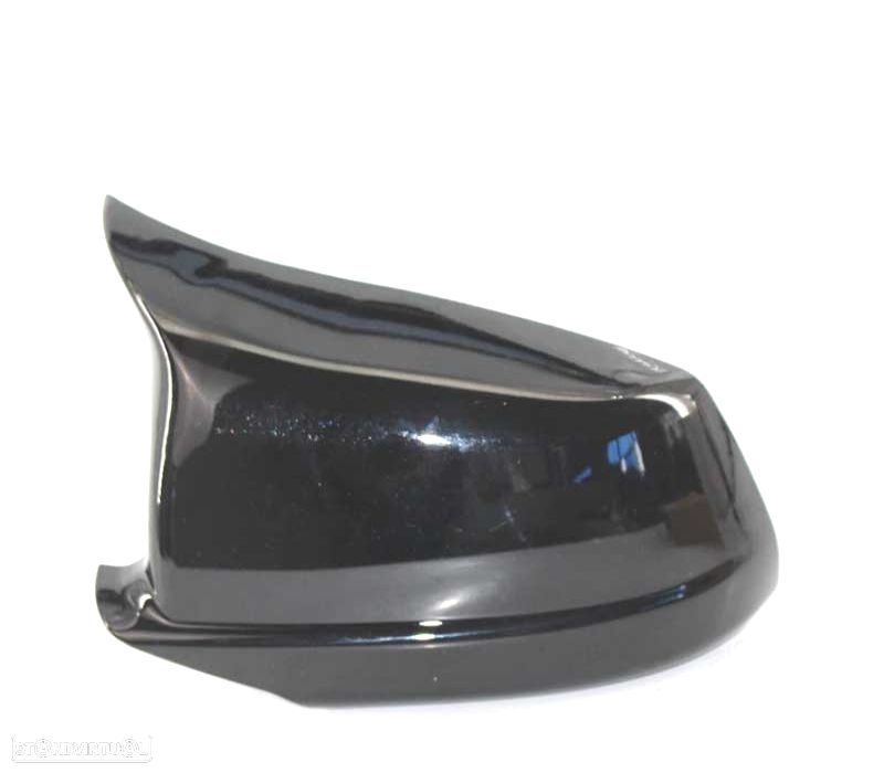 CAPAS DE ESPELHOS RETROVISORES BMW F10 F11 F18 LOOK M 11-13 PRETO BRILHANTE - 4