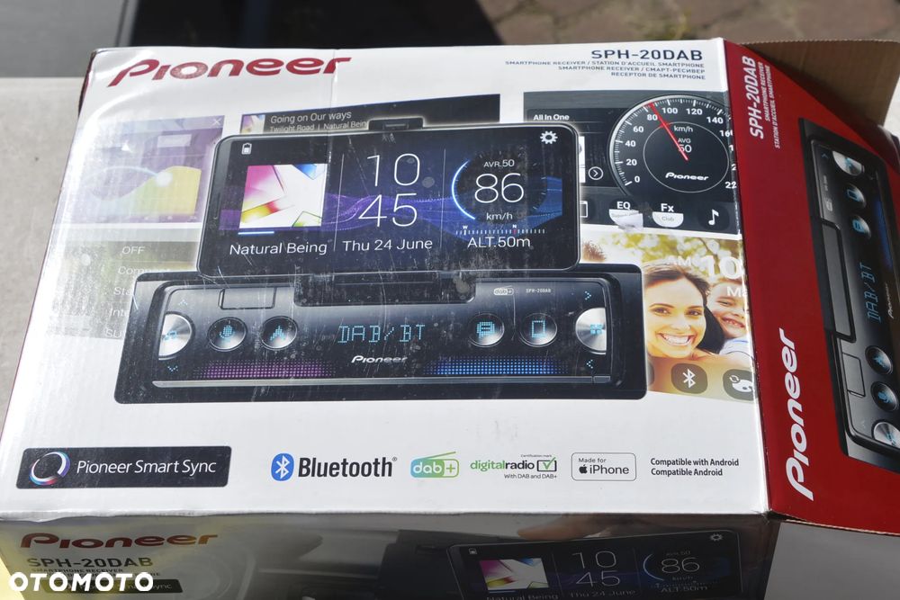 PIONEER SPH-20DAB 1DIN USB MP3 RADIO UCHWYT NA TEL - 3