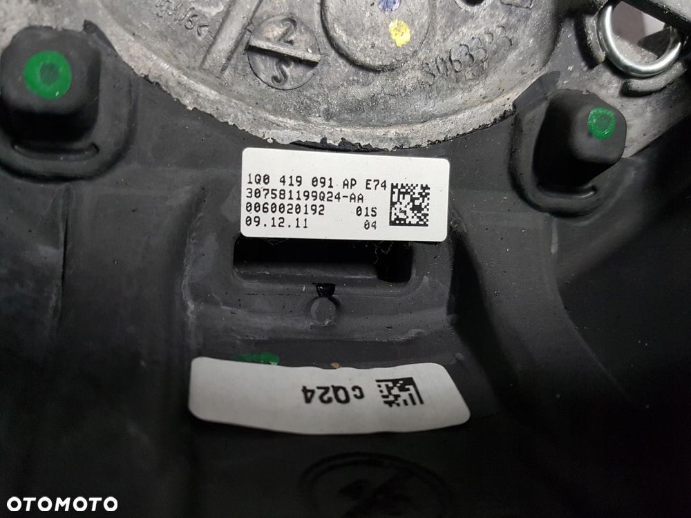 VW GOLF VI 08-13r PASSAT B7 KIEROWNICA SKÓRZANA 1Q0419091AP - 8