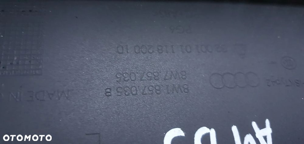 Schowek pasażera Europa Audi A4 B9 EU 8W1857035B - 9