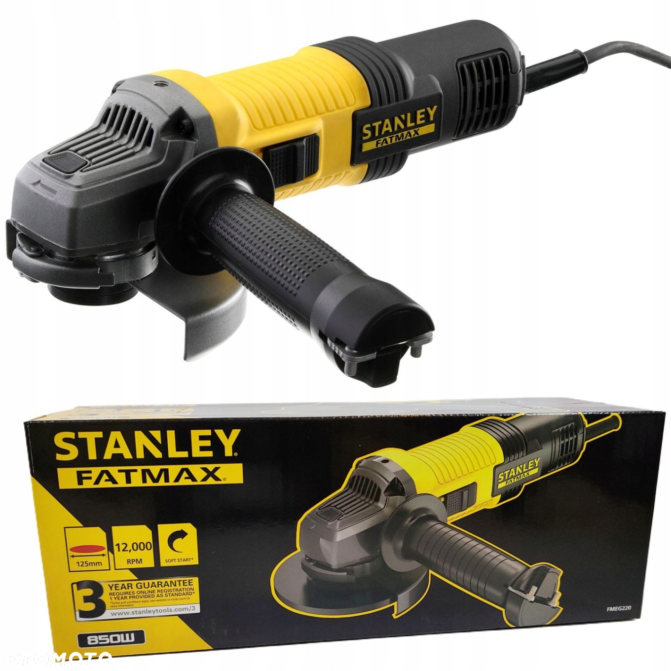 STANLEY FATMAX SZLIFIERKA KĄTOWA ELEKTRYCZNA POLERKA 125MM 850W FMEG220-QS - 10