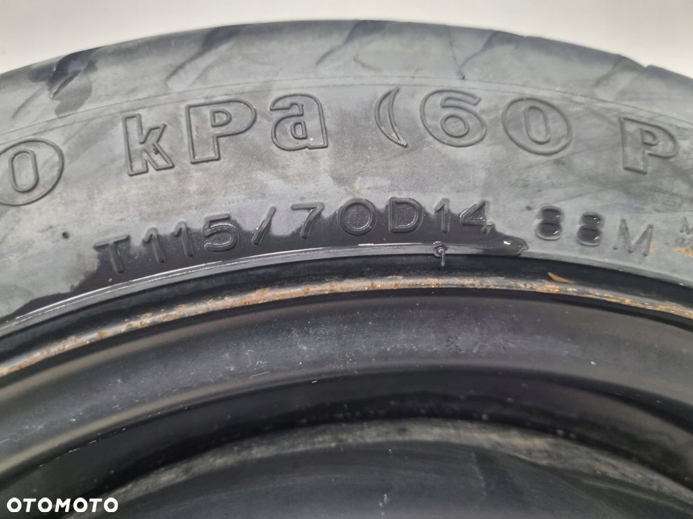 KOŁO DOJAZDOWE Toyota Yaris I dojazdówka 115/70 D14 R14 4x100 2140666 - 6