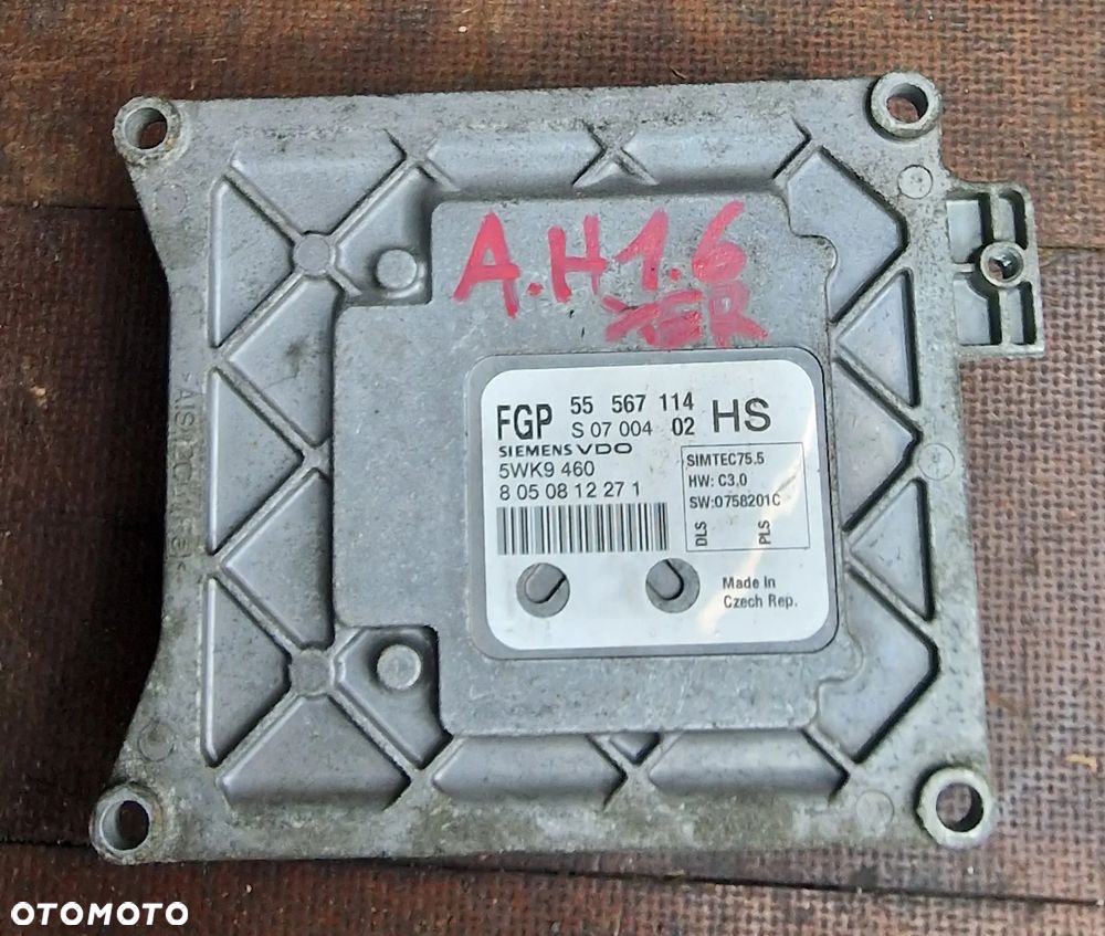 KOMPUTER STEROWNIK SILNIKA 55567114HS OPEL ASTRA H Z16XER 1.6 - 3