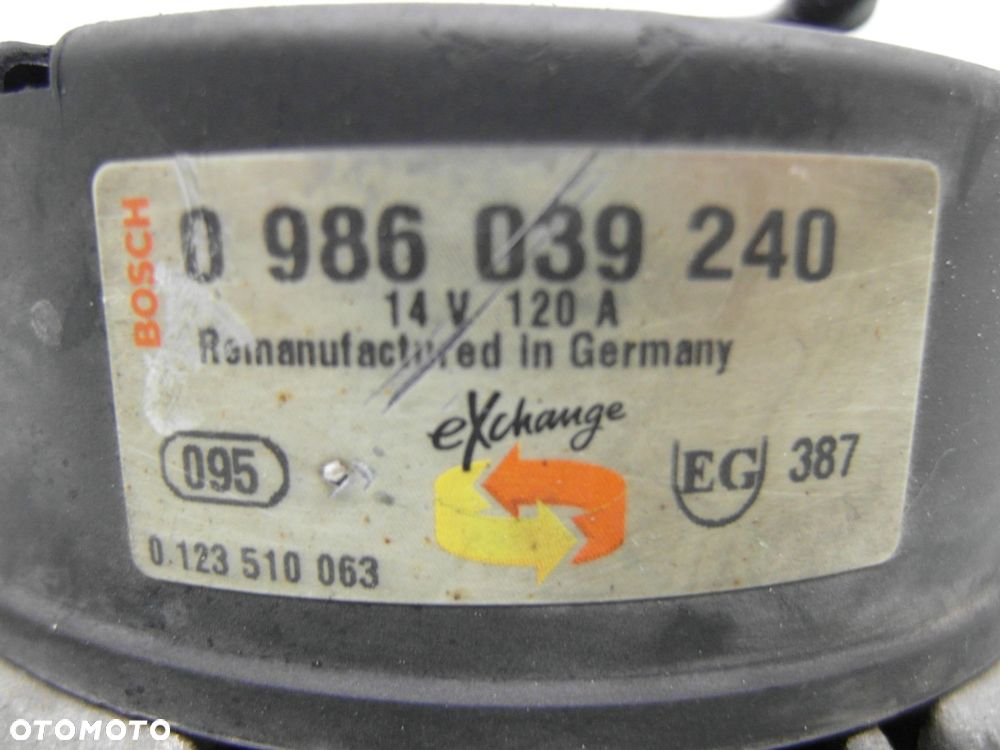 ALTERNATOR OPEL VECTRA B 1.6 0986039240 0123510063 - 3