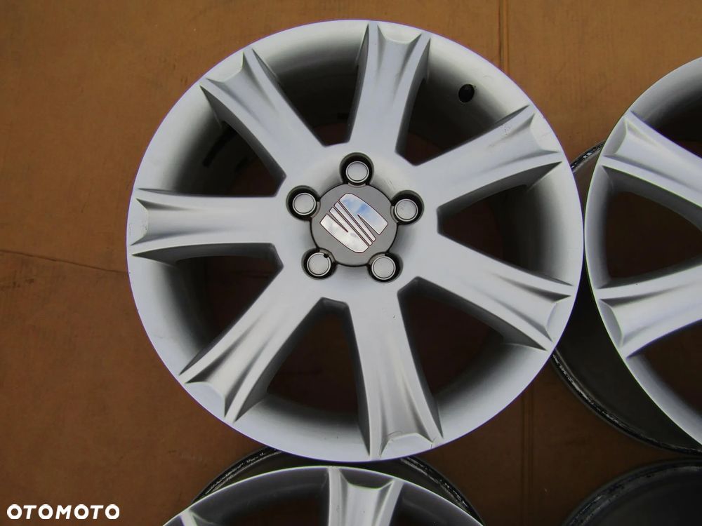 4x Felgi Aluminiowe 17 Seat Leon Altea VW Caddy Golf V VI T4 Jetta Skoda Octavia II 7 j 5x112 ET54 piasta 57,1 nr oryginału 1P0601025J - 8