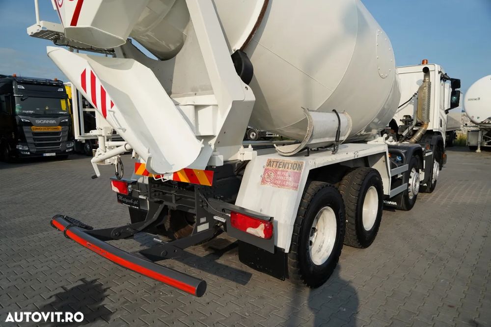 Scania P 410 XT / BETONOMIESZARKA / GRUSZKA / PUTZMEISTER 9 m3 / EURO 6 / ALUFELGI - 15
