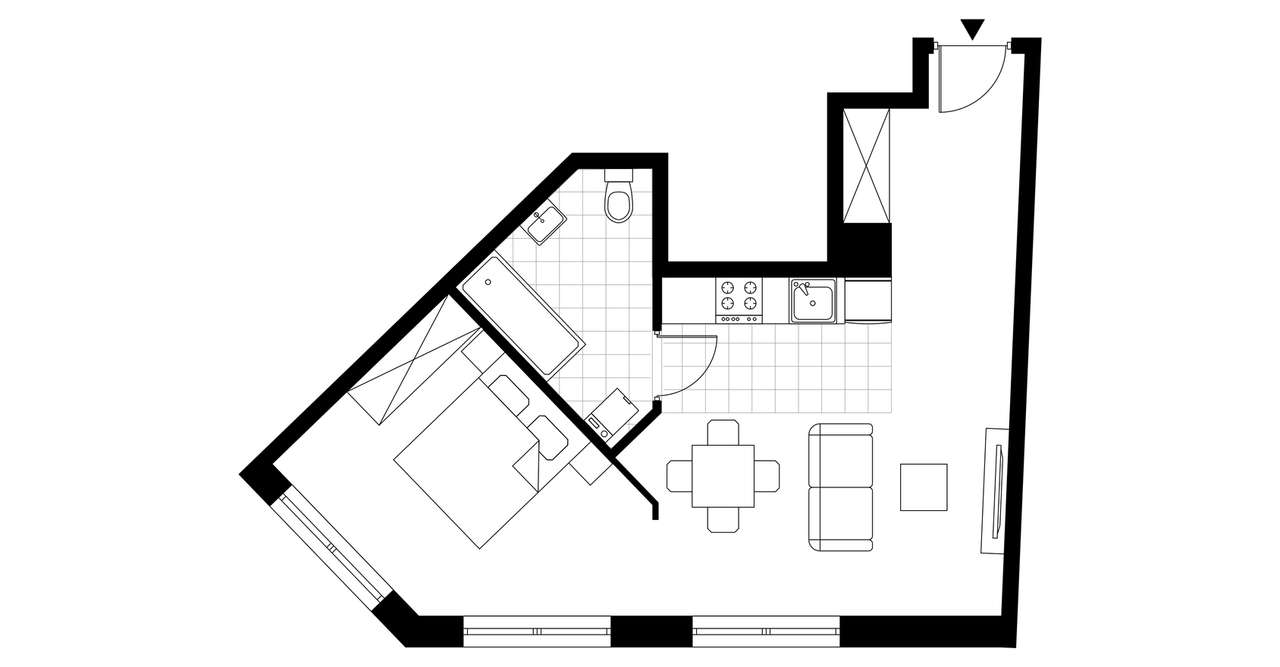 2-pokojowy apartament 44m2 Bez Pośredników - Pełny obrazek: 3/23