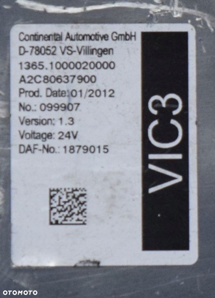 STEROWNIK VIC3 1.3 1879015 DAF XF CF 105 106 - 2