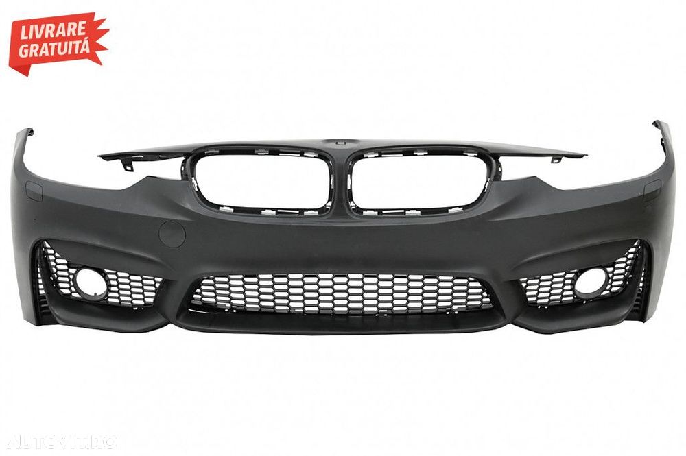 Bara Fata cu Grile Centrale Duble BMW Seria 3 F30 F31 Non LCI & LCI (2 - 2