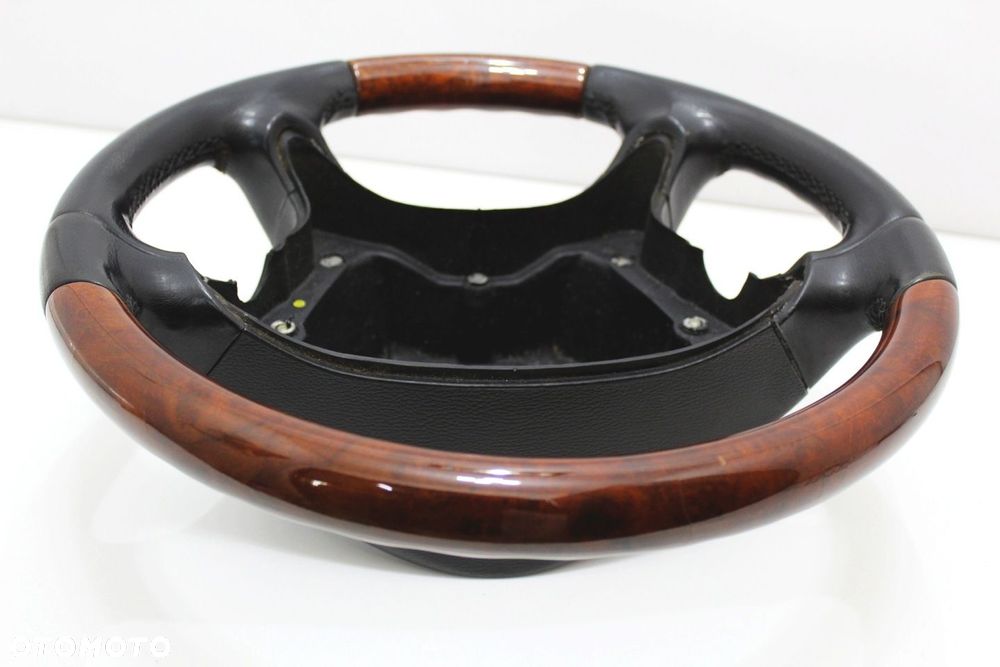 Kierownica drewno orzech skóra czarna OE Mercedes SL R230 W230 SL350 SL500 - 7