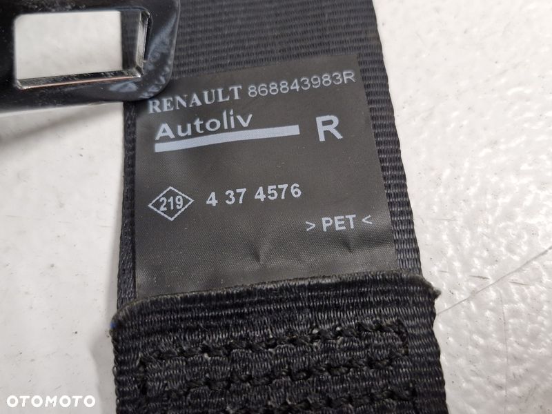RENAULT CLIO IV 4 CAPTUR I 1 PAS BEZPIECZEŃSTWA PRAWY PRZÓD PRZEDNI 868843983R - 12