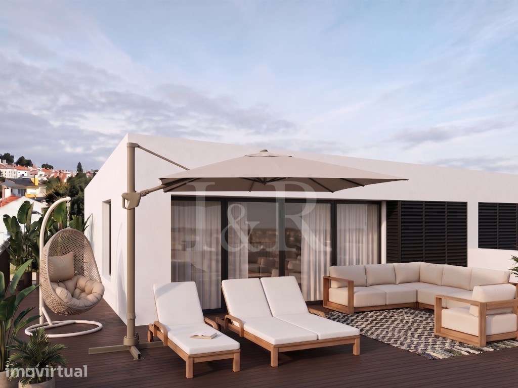 Penthouse T4 duplex com terraços e estacionamento em Caxias - Grande imagem: 2/50