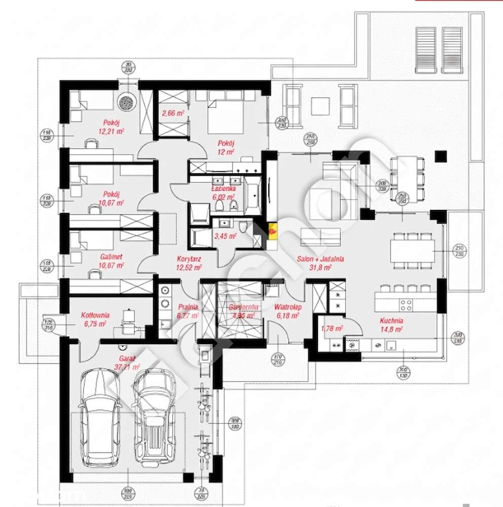 Dom parterowy 229 m²|działka 1900 m²|garaż 2-stan.|Budy Zaklasztorne - Pełny obrazek: 4/17
