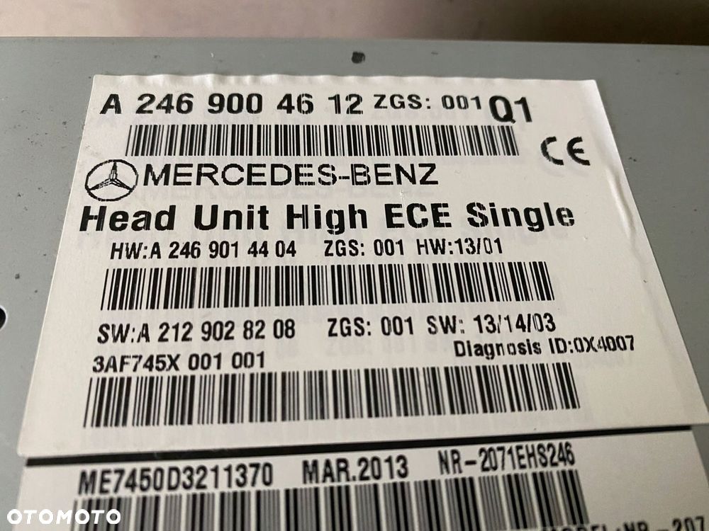 MERCEDES w 246 cla gla 156 radio nawigacja A 2469004612 - 4